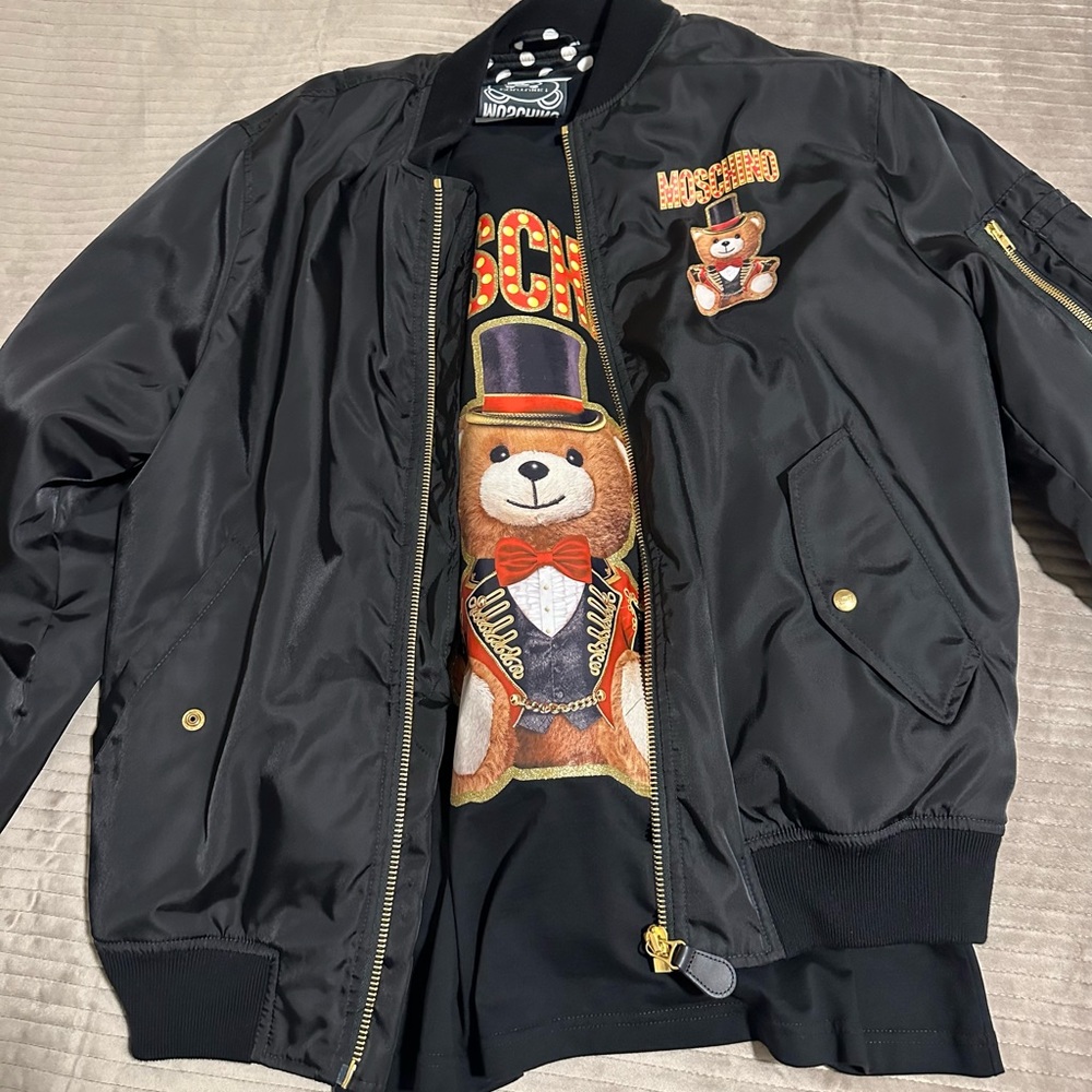 MOSCHINO Teddy Bear Circus Magic Collection Bomber jacket W/ Matching T-Shirt